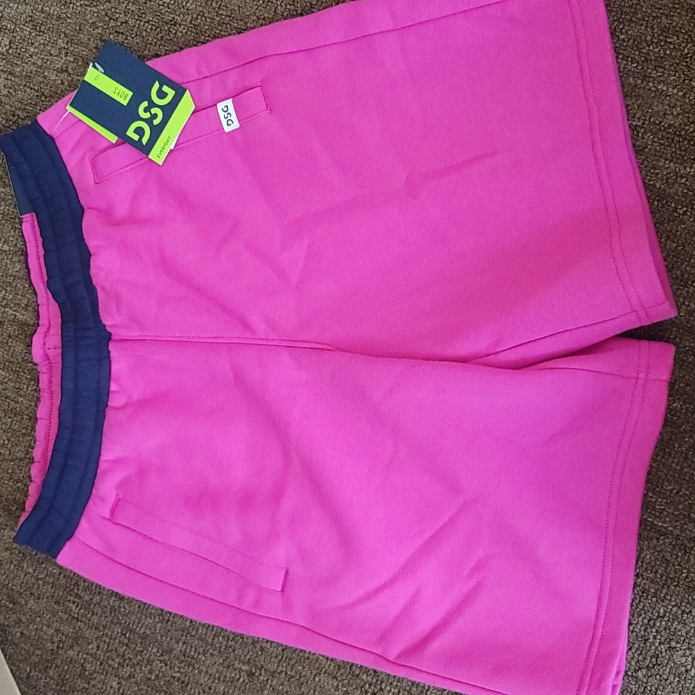 DSG DICKS SPORTING GOODS EVERYDAY FLEECE SHORT:PINK/BLUE: NWT: M (10-12)